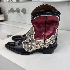  ZARA COWBOY LEATHER BOOTS UK