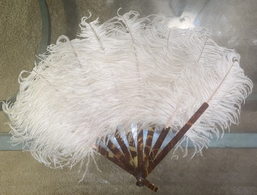 Vtg antique folding - antique, fan
