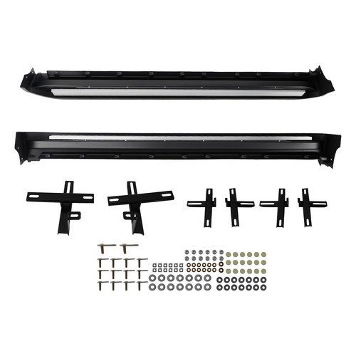 Black side running boards step - side,