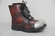 Underground Steel Cap 'Stormer' Burgundy Combat Boots Size UK 6