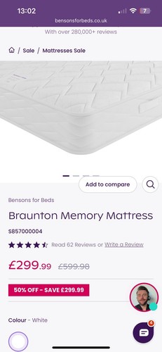 Double braunton memory foam - braunton,