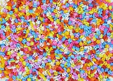 6mm Assorted Stars Mini Buttons for Dolls & Soft Toy Clothes - Assorted Colours