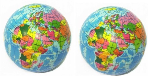 World map stress relief - x2,