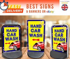 Hand Car Wash Pavement Sign, Outdoor Street Advertising, Display Aboard, Valet