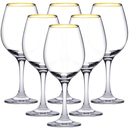 Pasabahce gold rimmed - pasabahce, red