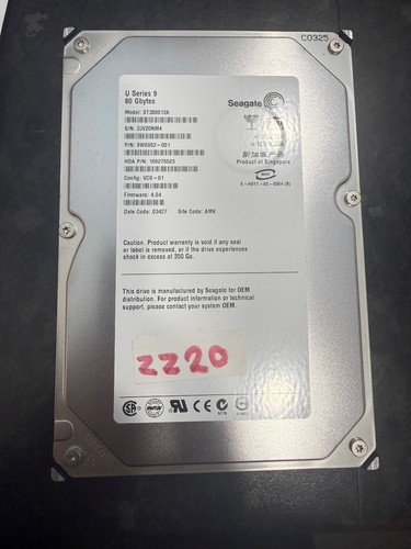 Seagate series st380012a - 9,