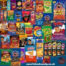 American Crisps Selection Box USA Rare Flavours Rap Snacks Cheetos Lays Pringles