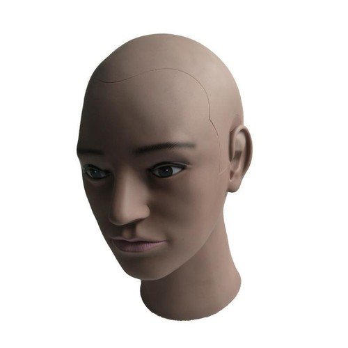 Bald mannequin head - bald, wig