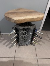 Rover V8 engine Wine Rack Table, Solid Oak Top, Chrome, Coffee Table, man cave 