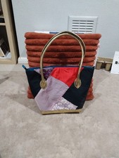 Boho patchwork tote bag - boho,