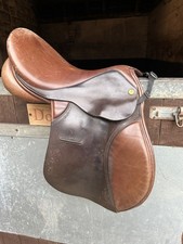 Excellent GP Brown Leather Saddle 18inch  Wide