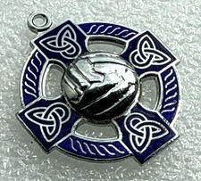 GAA Gaelic Football - Irish Celtic Blue Enamel Winners Medal - New Old Stock