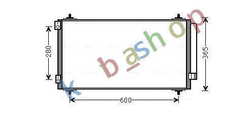 Condenser with dryer - a/c, fits