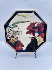 Moorcroft "Medley" pattern octagonal plate, dated 2007.  Signed By Artists