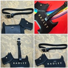 ✍️🎁🐩🐩.NEW RADLEY BLACK LEATHER BAG ID LUGGAGE LABEL TAG 👩🏻‍✈️🧳💅🏻🌈.....
