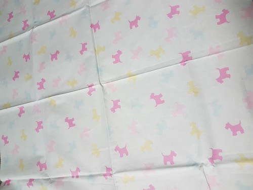 Scottie dog cotton fabric - scottie,
