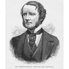 Nr Chichester Fortescue Lord Carlingford - Antique Print 1898