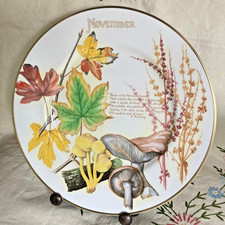 Country Diary of an Edwardian Lady Caverswall Collector's  plate November