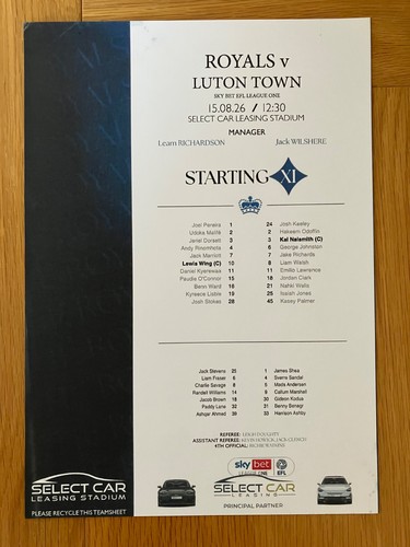 Reading 2026 2027 - season, home