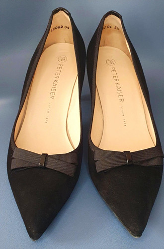 Peter kaiser black suede court - peter,