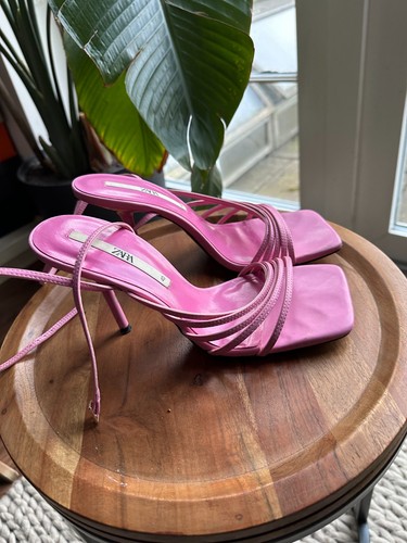 Women zara pink faux leather - pink,