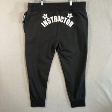 Zumba Wear Women's Lovely Zumba Happiness Instructor Sweatpants Size L Black NWT