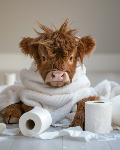 Baby highland cow - cow,