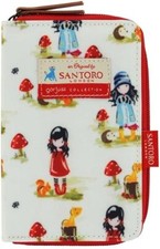CLEARANCE - Santoro Gorjuss Zip Wallet Purse Pastel Toadstools Design
