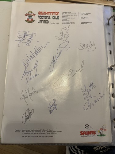 Southampton hand signed - southampton, fc