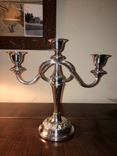 Antique Ian Heath (IANTHE) Silver Plated Triple Candelabra With Hall Mark