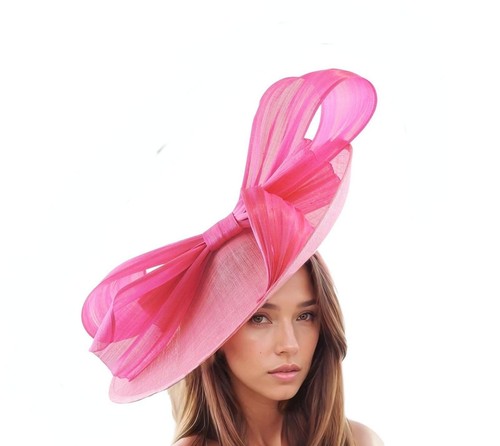 Hot pink fuchsia wide brim - pink,