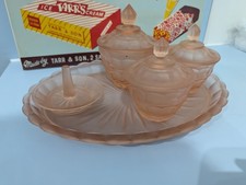 Vintage Art Deco Pink Glass