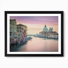 Pink Venice Art Print Framed Wall Art Poster Canvas Print Picture