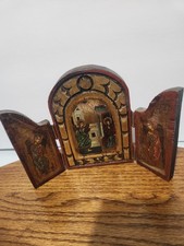 Triptych Gold Wood Byzantine