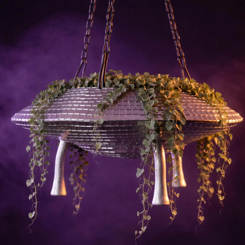 Ufo hanging planter glass - planter,