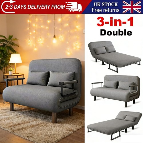 Foldable double sofa - foldable, couch