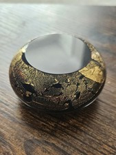 Glass Azurene Black Isle Of Wight Paper Weight