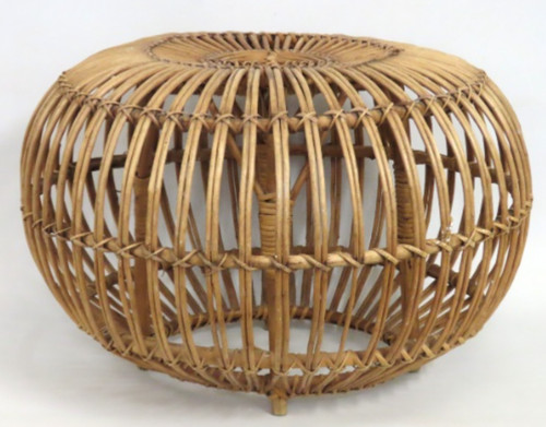 Wicker and rattan lobster pot - and,