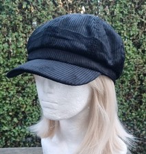 Black y2k vintage cord beanie