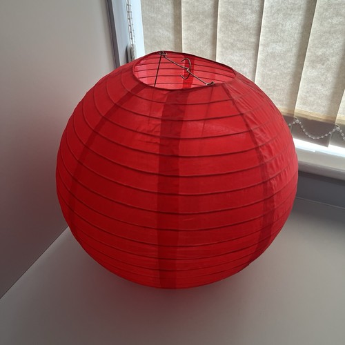 10x red paper fabric - paper, lantern