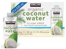 Kirkland Signature Organic Coconut Water 12 x 330ml Naturally Hydrating