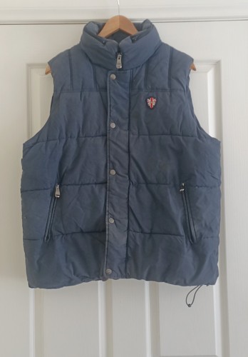 Vintage 90s puffa quilted - quilted, navy