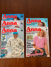 5 Issues x Anna Burda Knitting & Needlecraft Magazines 1981, includes patterns