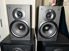 Mordaunt Short M10 Black Bookshelf Speakers Fantastic Condition Boxed