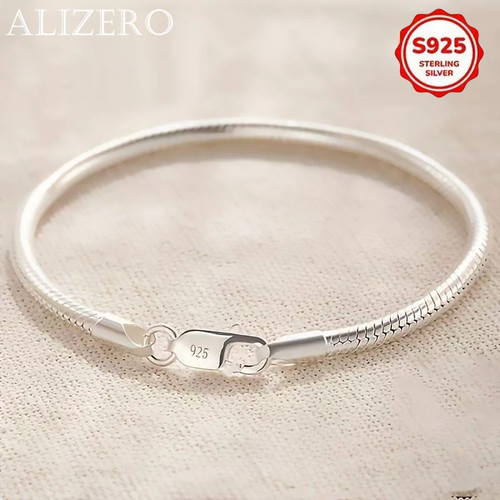 925 sterling silver 3mm snake - 925,
