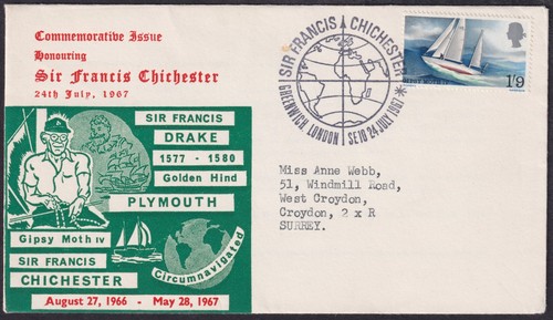 1967 francis chichester fdc - 1967,