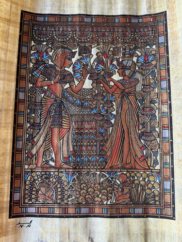Egyptian papyrus with - papyrus, 2