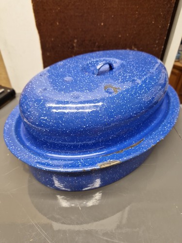 Vintage blue enamel - vintage,