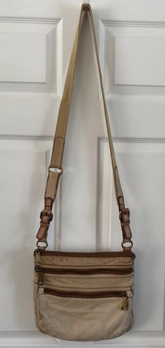 Fossil cream leather cross - leather,