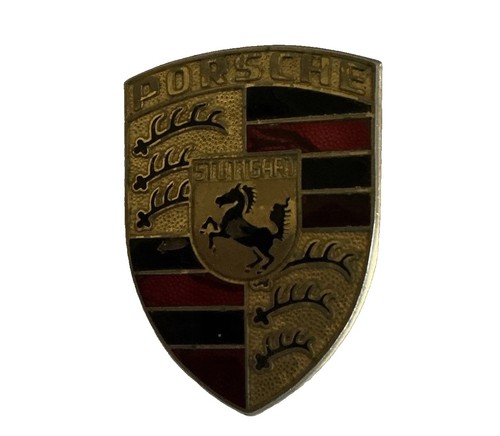 Porsche hood badge red - hood, badge.